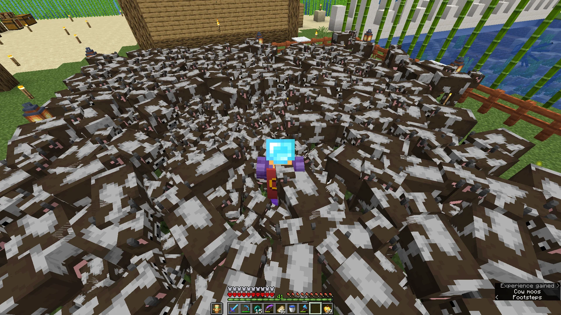 Мобы Майнкрафт толкаются