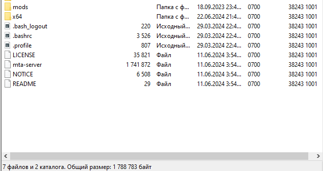 Файлы чистого сервера MTA